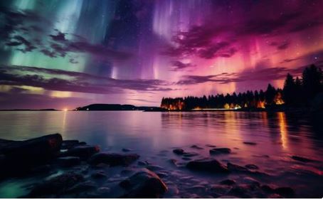 Calm technical atmosphere over water and light